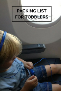 Packing list for Travel with toddlers
