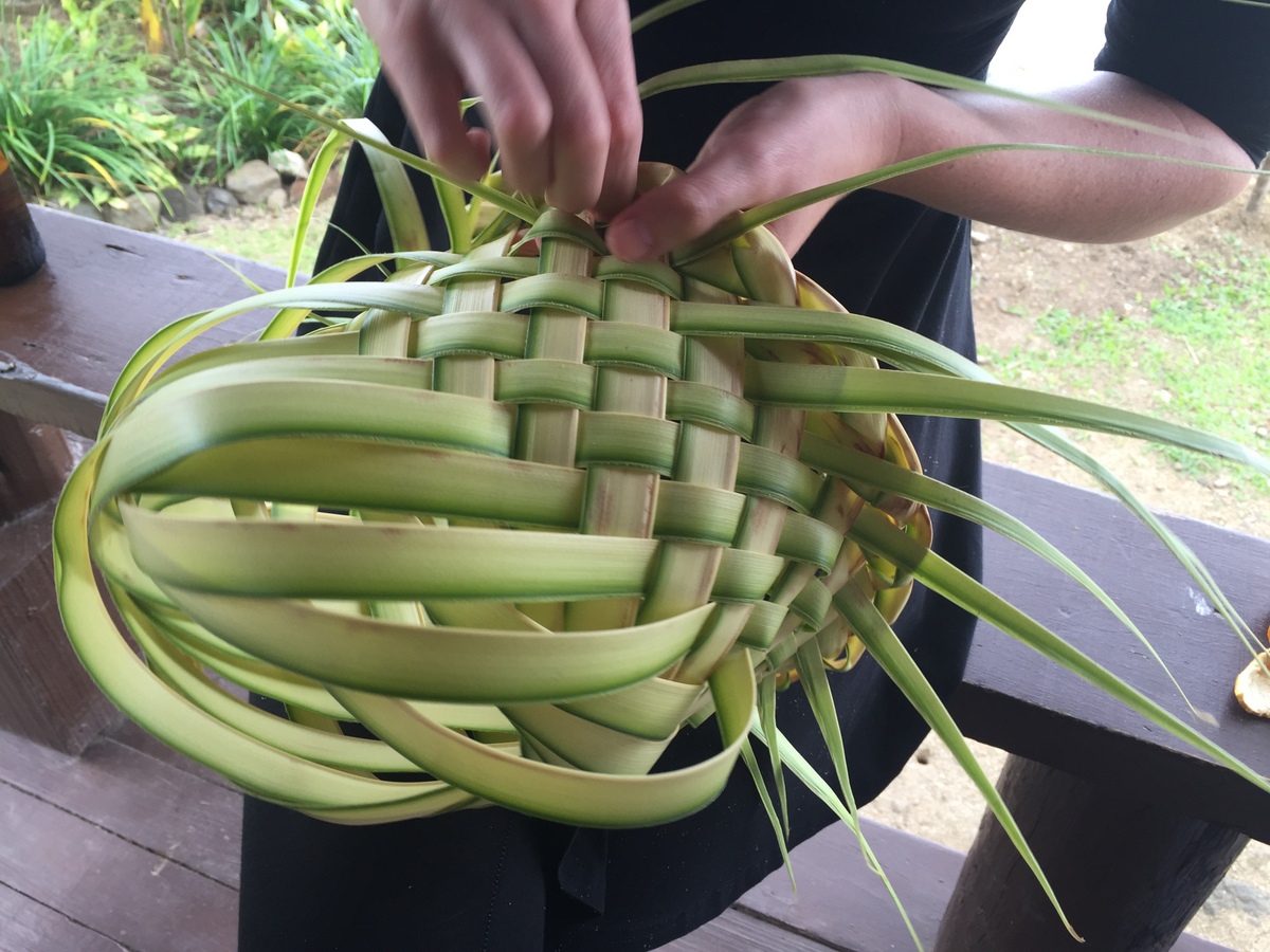 Koro Sun Resort & Rainforest Spa Hotel Review: Basket Weaving