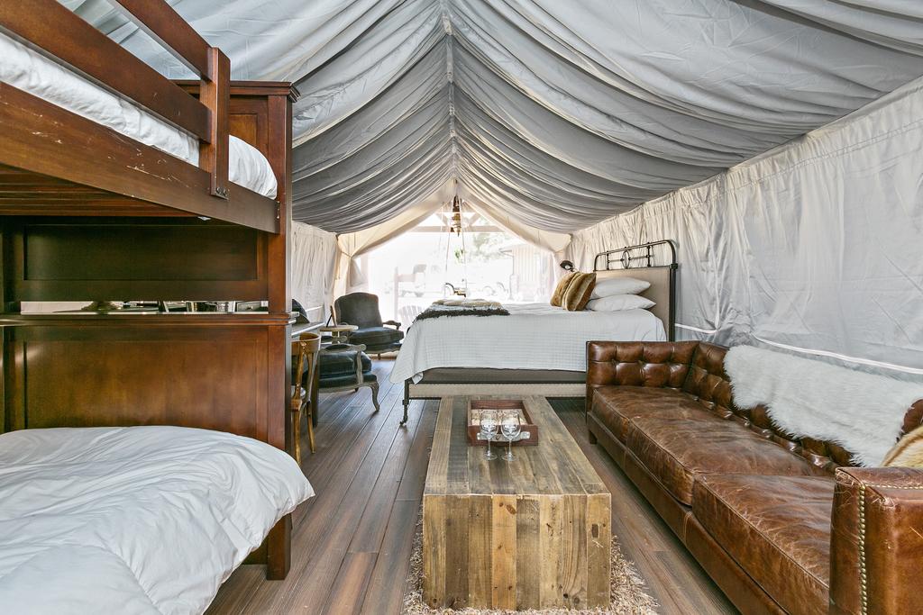 Flying flags in Buellton is one of the best spots for glamping in Southern California 