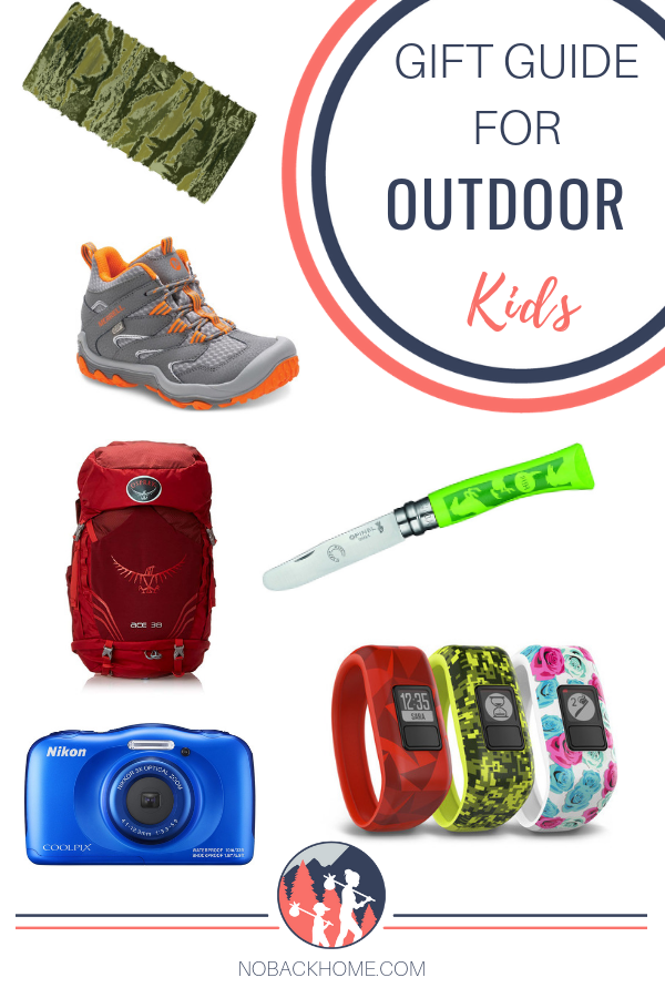 Holiday gift guide for outdoor loving kids! Walkie Talkies, hiking shoes, backpacks and more.