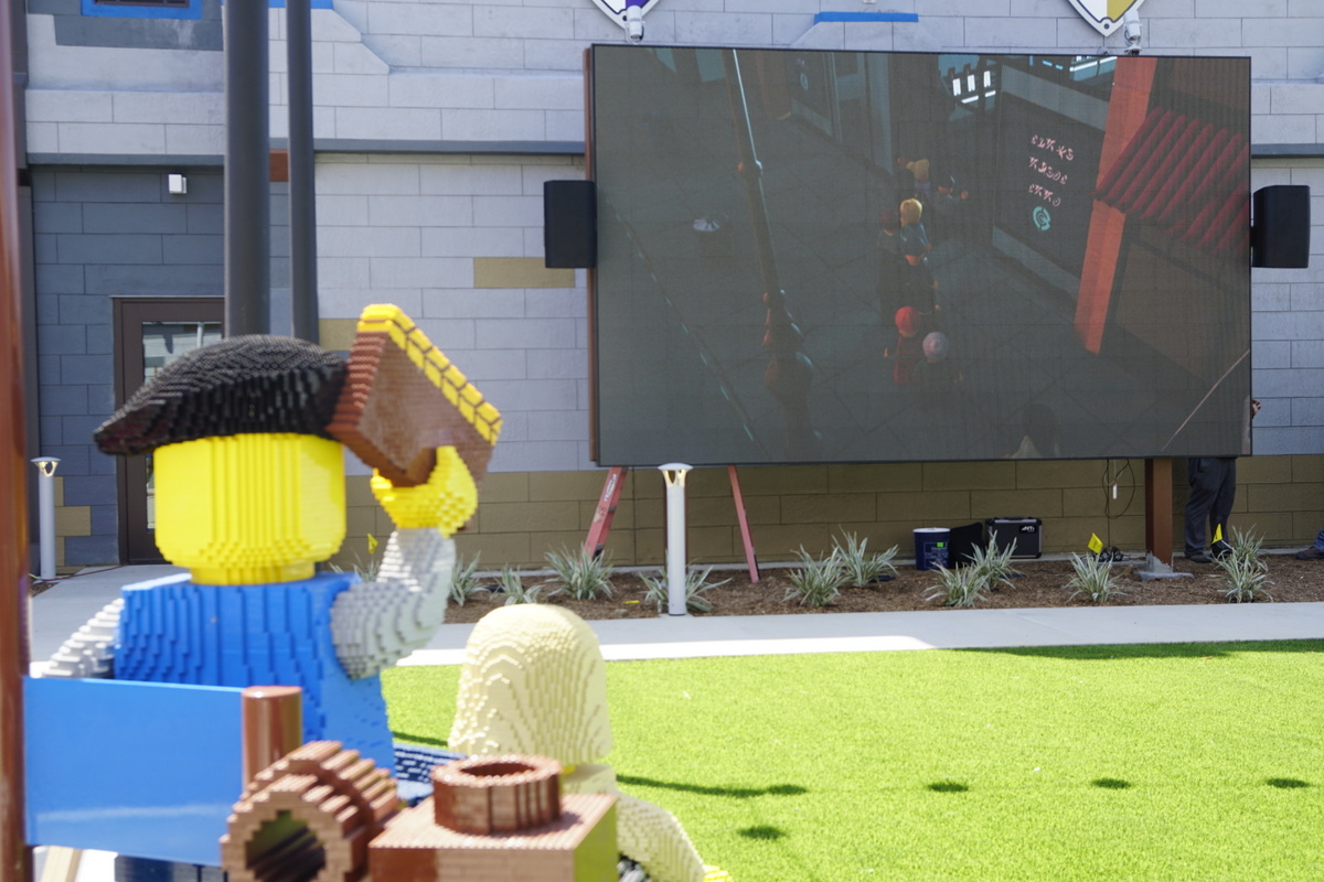 Outdoor cinema at the Legoland Castle Hotel California