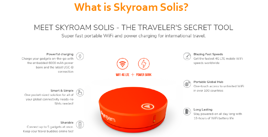 Portable WiFi Hotspot: Internet on the go with Skyroam Solis