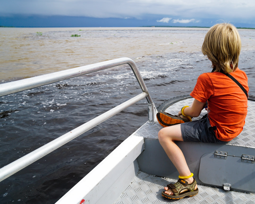 Meeting of Waters on an Amazon river Cruise with kids