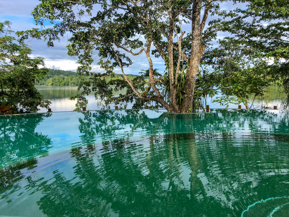 The pool at Las Lagunas Hotel near Flores Guatemala