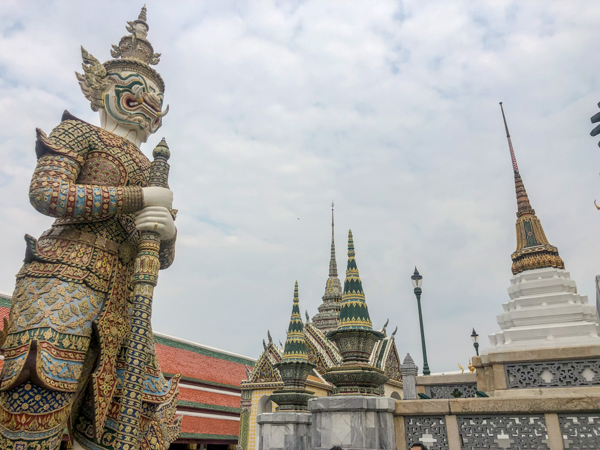 One of the many cool statues at the Grand Palace in Bangkok