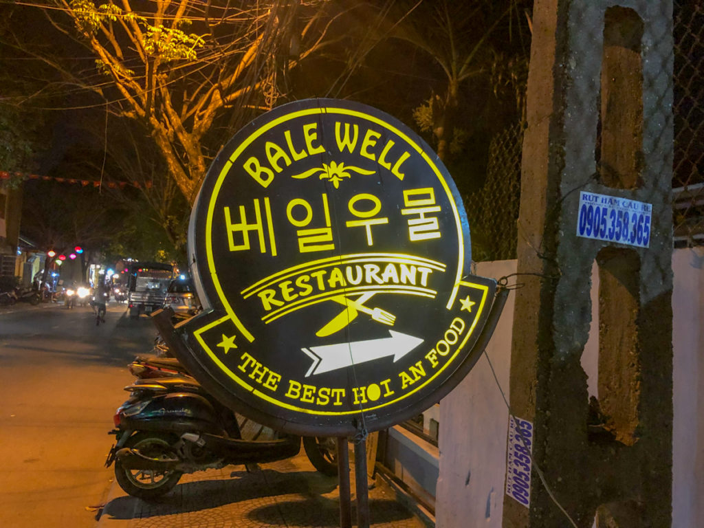 Bale Well, the best Hoi An restaurant
